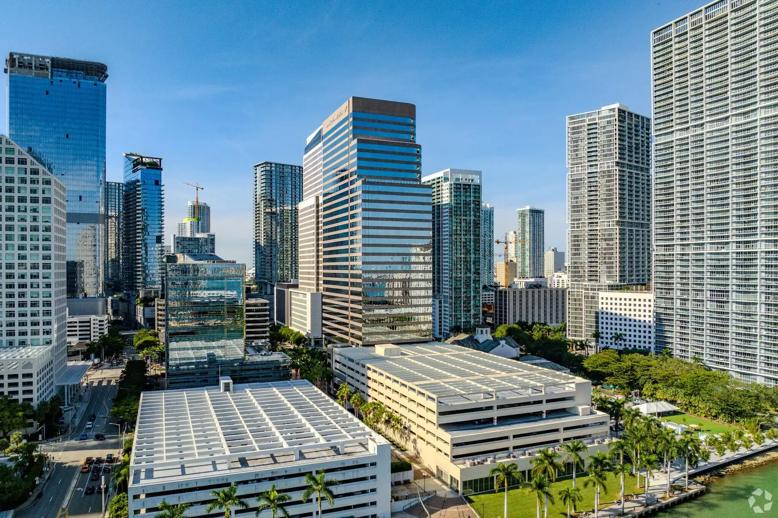 Edificios corporativos y residenciales del distrito de Brickell en Miami
